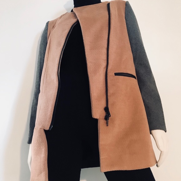NWT Camel Colorblock Peacoat - Picture 2 of 3